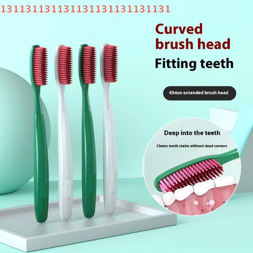 1/ 3PCS Long Headed Soft Bristled Adult Toothbrush Simple Household Independent Packaging Deep Cleaning Gum Oral Teeth Bacteria