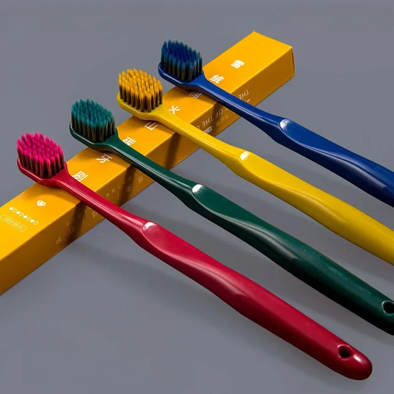 16pcs New Volcanic Charcoal Toothbrush Widen Soft Eco Friendly Portable Fiber bursh Premium Oral Hygiene Care Dropshipping